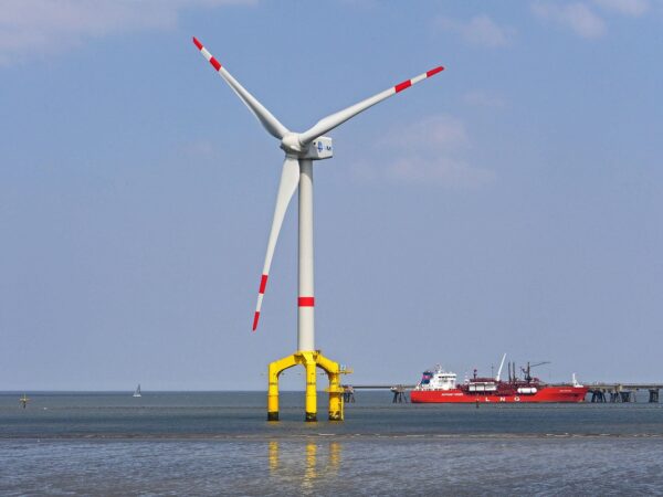 Wind turbine in the sea